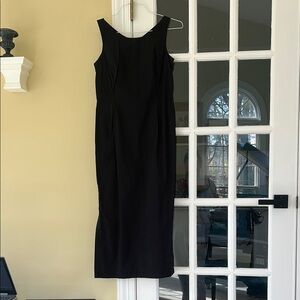 J. Crew Black Sheath Midi Dress Scoop Neck Sleeveless🌿